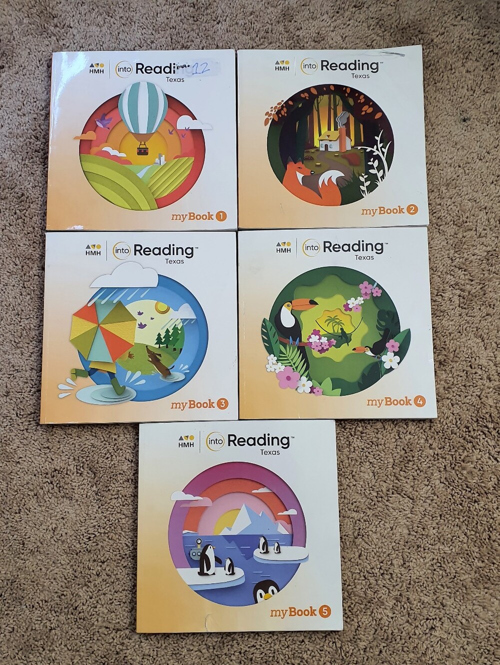 Into Reading Texas MyBook Lot Of 5 Books Grade 2 HMH